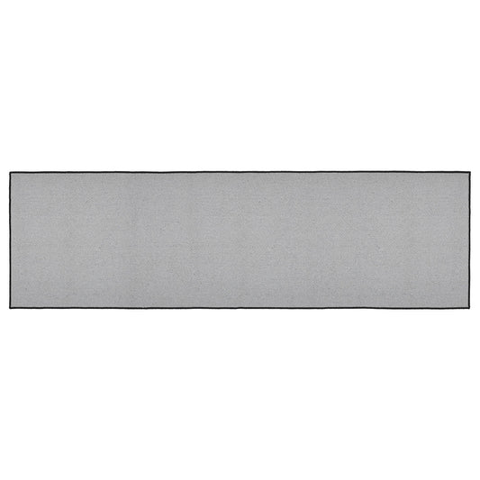 Black Check Polyester Rug/Runner Rect 22x78