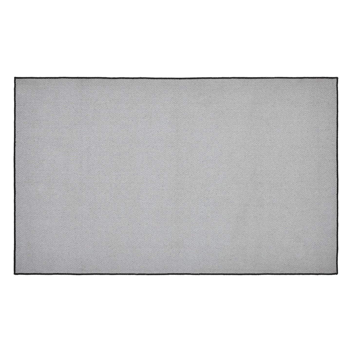 Black Check Polyester Rug Rect 36x60