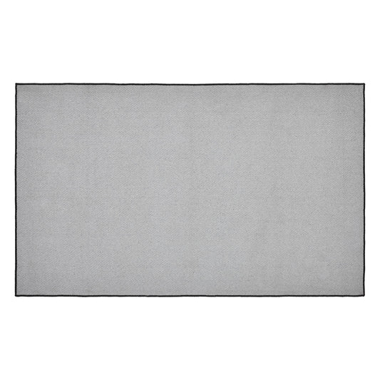 Black Check Polyester Rug Rect 36x60