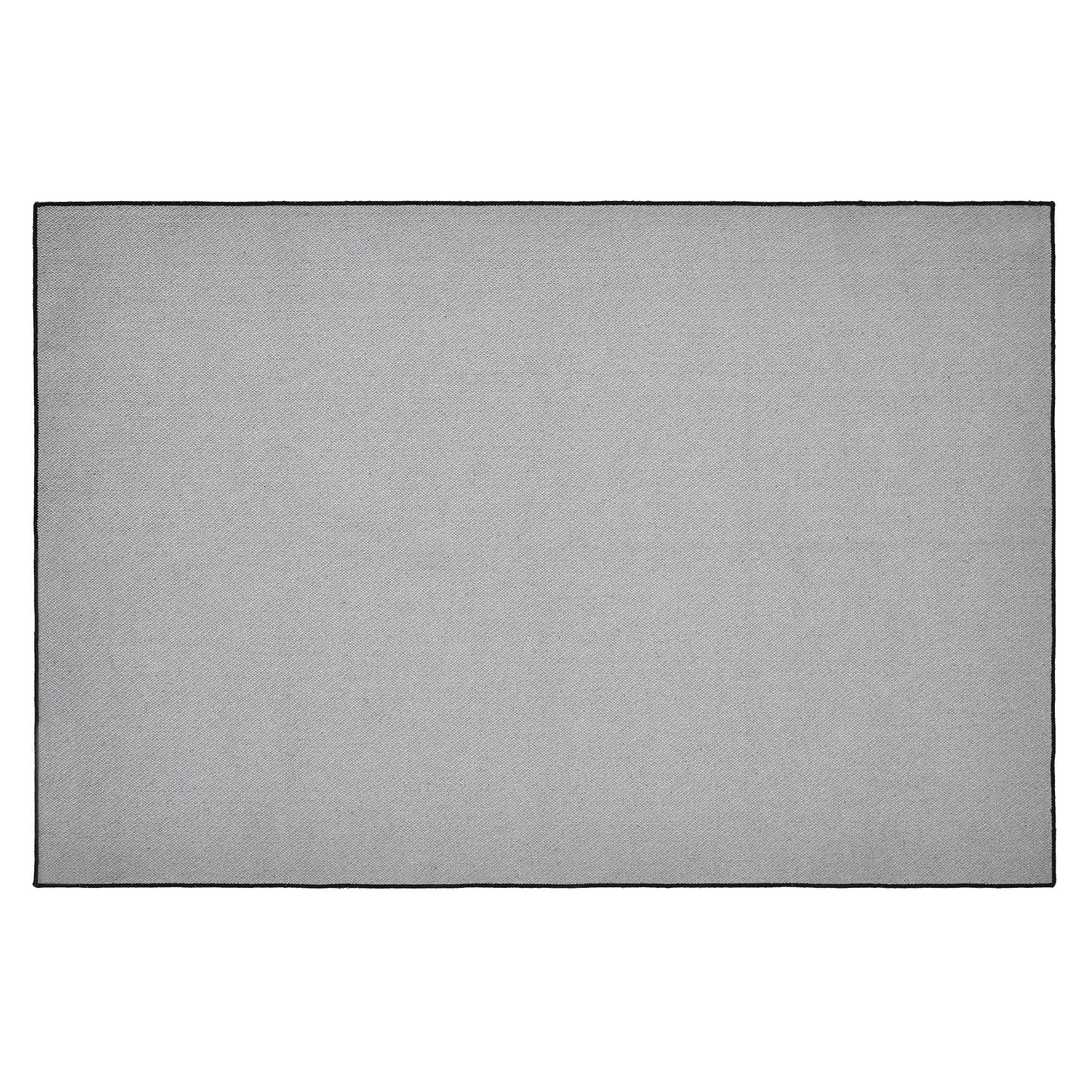 Black Check Polyester Rug Rect 48x72