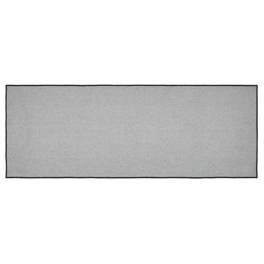Black Check Polyester Stair Tread Rect Latex 8.5x27