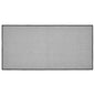 Black Check Welcome Polyester Rug Rect 17x36