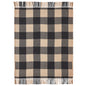 Black Check Star Woven Throw 50x60