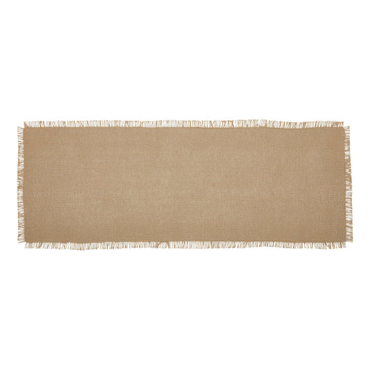 Burlap Natural Runner Fringed 8x24