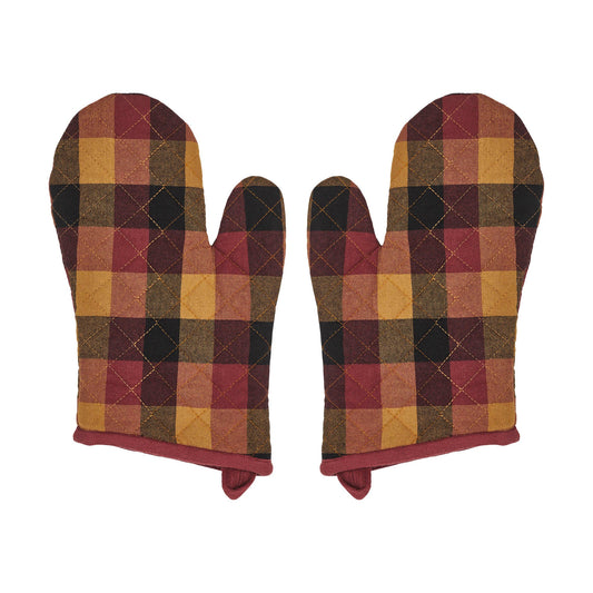 Heritage Farms Primitive Check Oven Mitt Set of 2