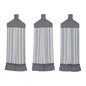 Sawyer Mill Blue Ticking Stripe Button Loop Tea Towel Set of 3