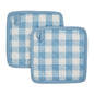 Annie Buffalo Check Blue Pot Holder Set of 2 8x8