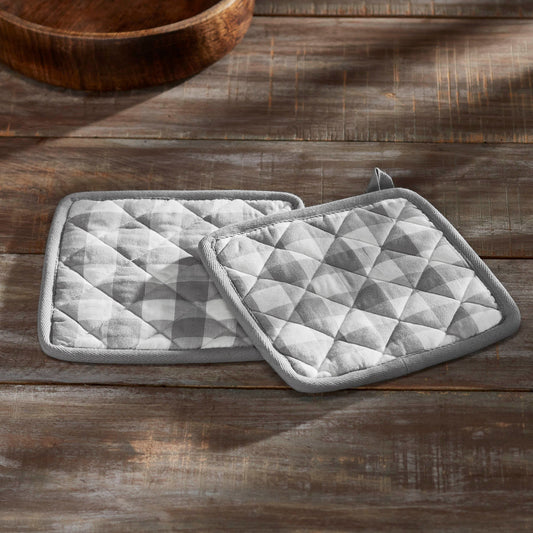 Annie Buffalo Check Grey Pot Holder Set of 2