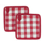 Annie Buffalo Check Red Pot Holder Set of 2 8x8