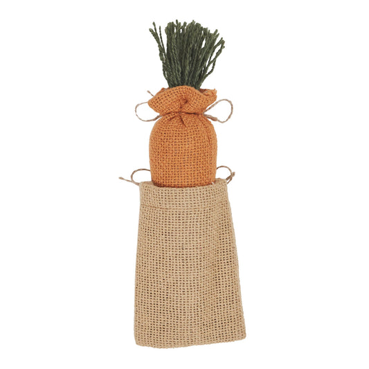 Spring In Bloom Mini Burlap Sack with Carrot