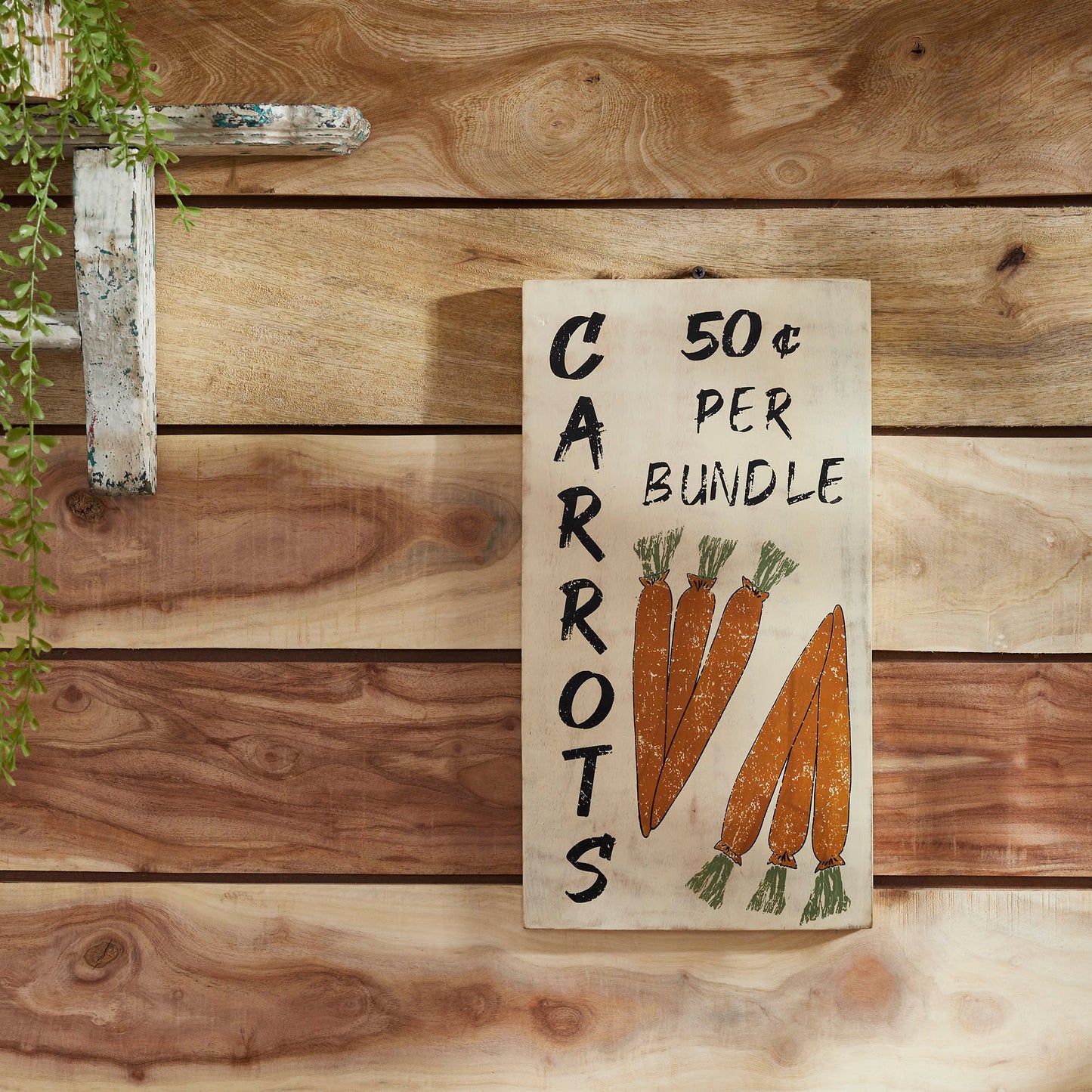 Carrot Wooden Sign