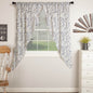 Blue Floral Prairie Curtain Set of 2 63Lx36Wx18