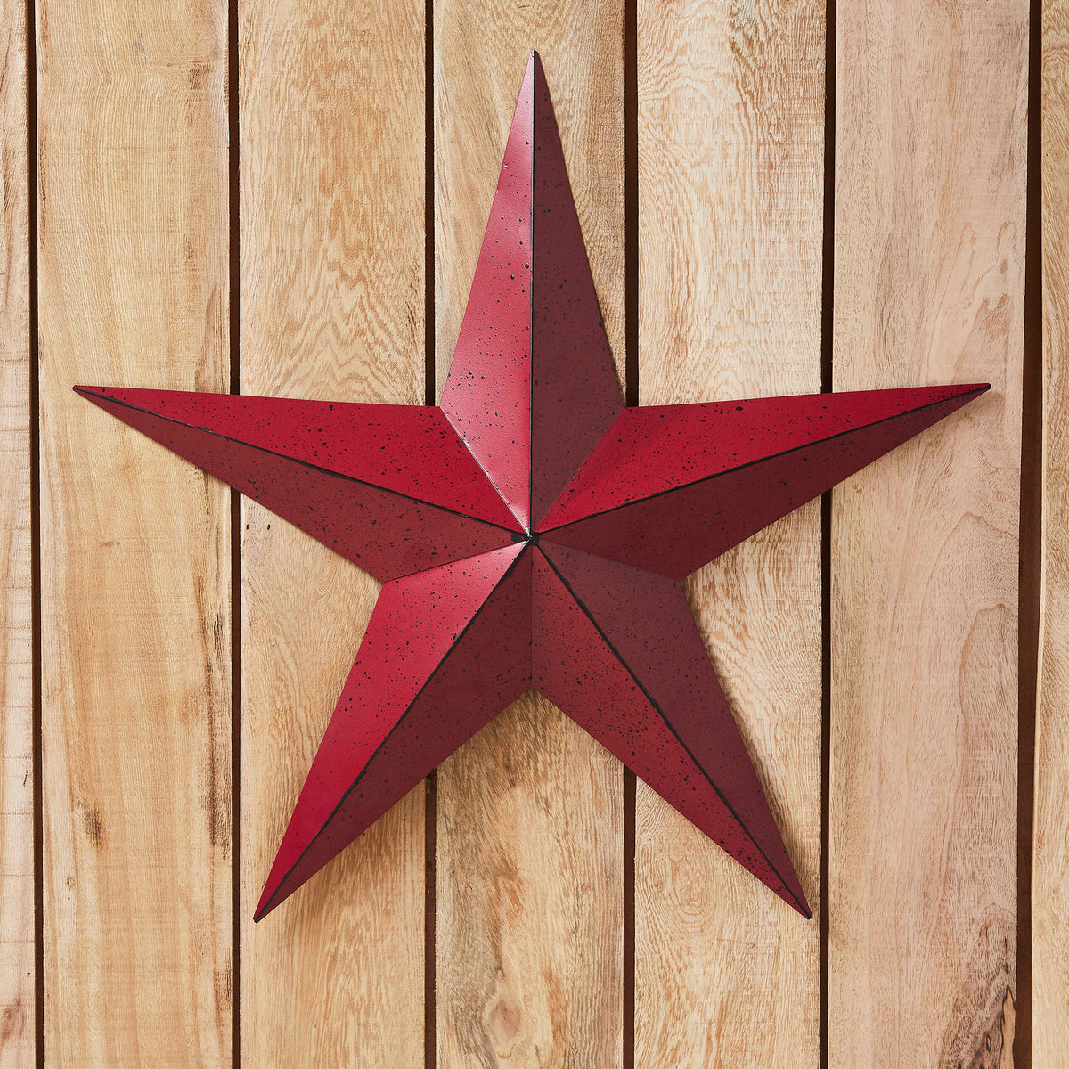 Metal Star Speckled Burgundy Distressed 24x24
