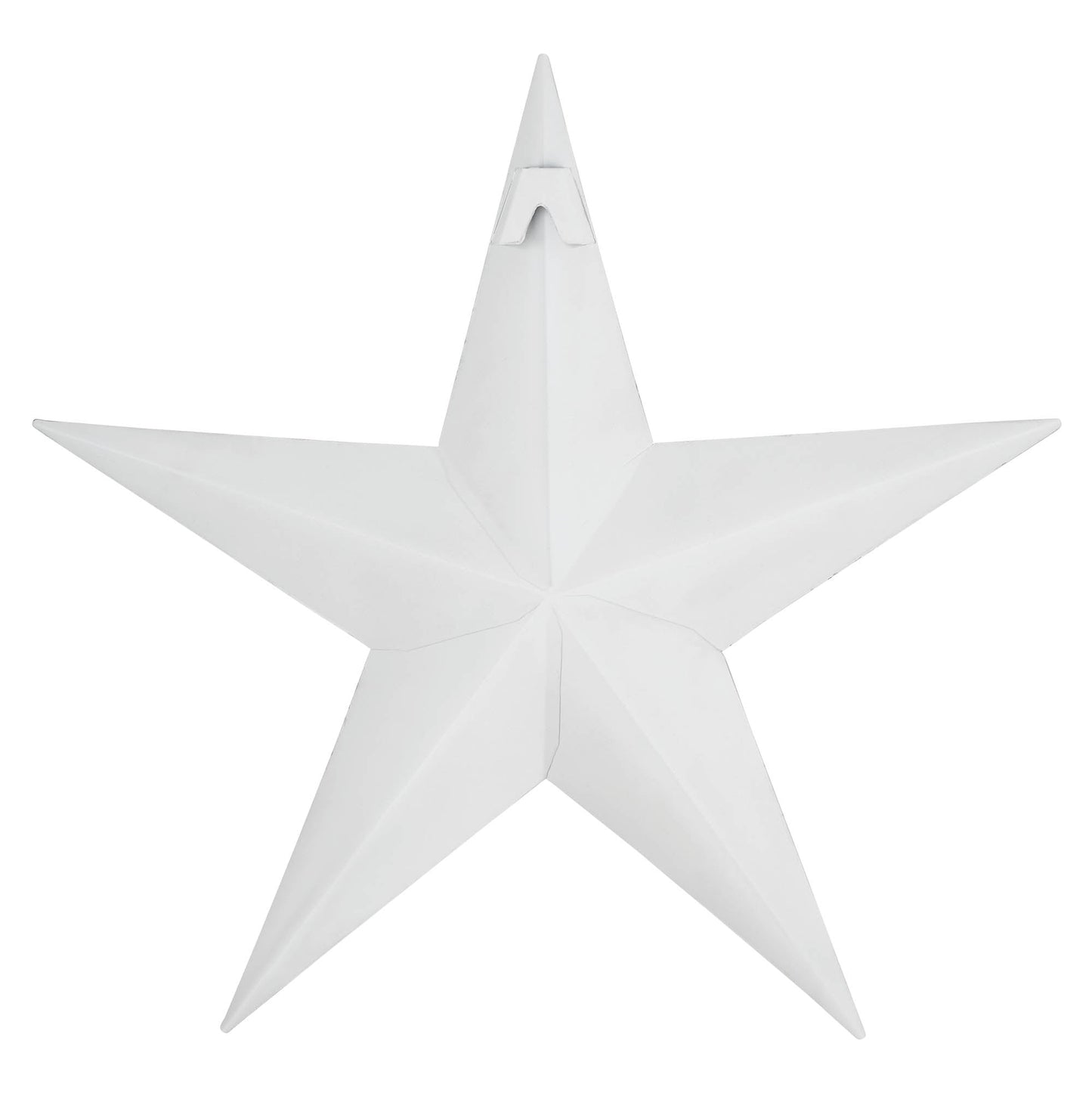 Metal Star Speckled White Distressed 12x12