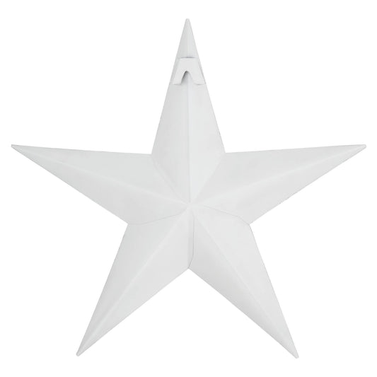Metal Star Speckled White Distressed 12x12