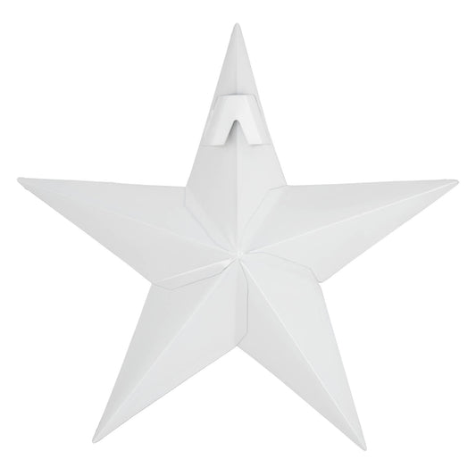 Metal Star Speckled White Distressed 8x8