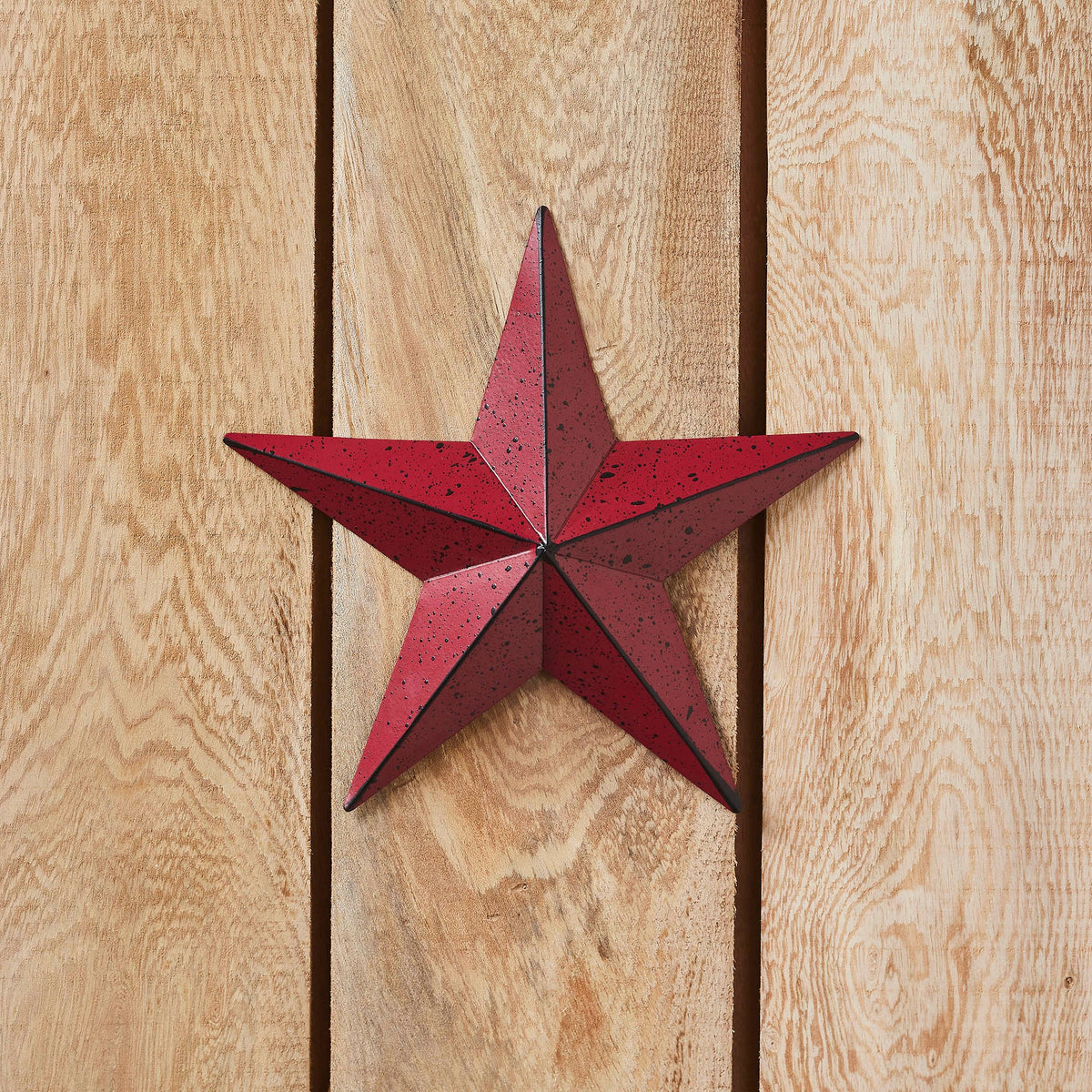 Metal Star Speckled Burgundy Distressed 8x8