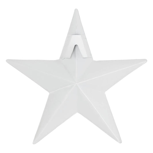 Metal Star Speckled White Distressed 4x4