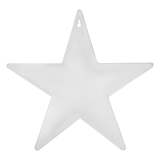 Metal Star Speckled w/ Pocket White Distressed 12x12
