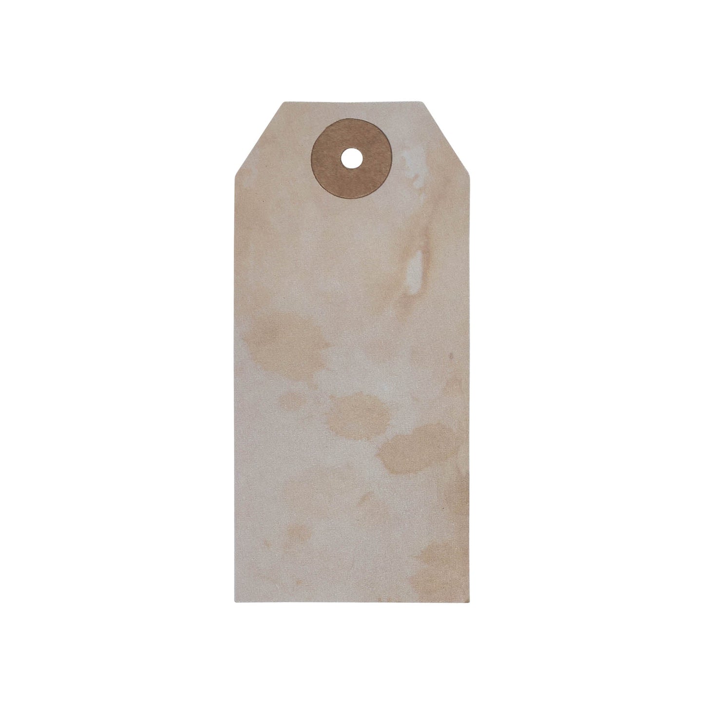 Primitive Star Tea Stained Paper Tag Creme 3.75x1.75 w/ Twine Set of 50