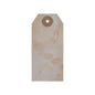 Primitive Star Tea Stained Paper Tag Creme 3.75x1.75 w/ Twine Set of 50