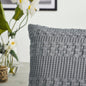 Waffle Weave Dark Gray Body Pillow Cover - 20x54 Inch Decorative Throw Pillow Sham for Farmhouse, Boho Bedroom Decor