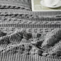 Dark Gray Waffle Weave Euro Shams (Set of 2, 26x26) - Farmhouse Boho Decorative Pillow Covers for Bedroom Decor