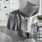 Waffle Weave Dark Gray Throw 50x60 - Cotton Blanket for Boho Farmhouse Bedroom & Living Room Decor, Couch, Sofa, Bed