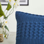 Waffle Weave Navy Blue Standard Pillow Sham Set (2-Pack) - 20x26 Farmhouse Boho Decorative Bedding