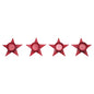 Tealight Holder Star Barn Red Set of 4 1.5x5x5