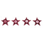 Tealight Holder Star Burgundy Set of 4 1.5x5x5