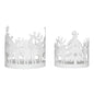Winter Reindeer White Metal Candle Holder Set of 2 - 4.12/4.8 inch