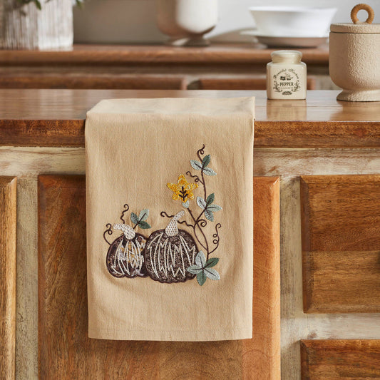 Autumn Fall Pumpkin Patch Kitchen Dish Towel 19x28