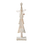 Star Top Christmas Tree Narrow White Wooden Figurine 16x4x2.5