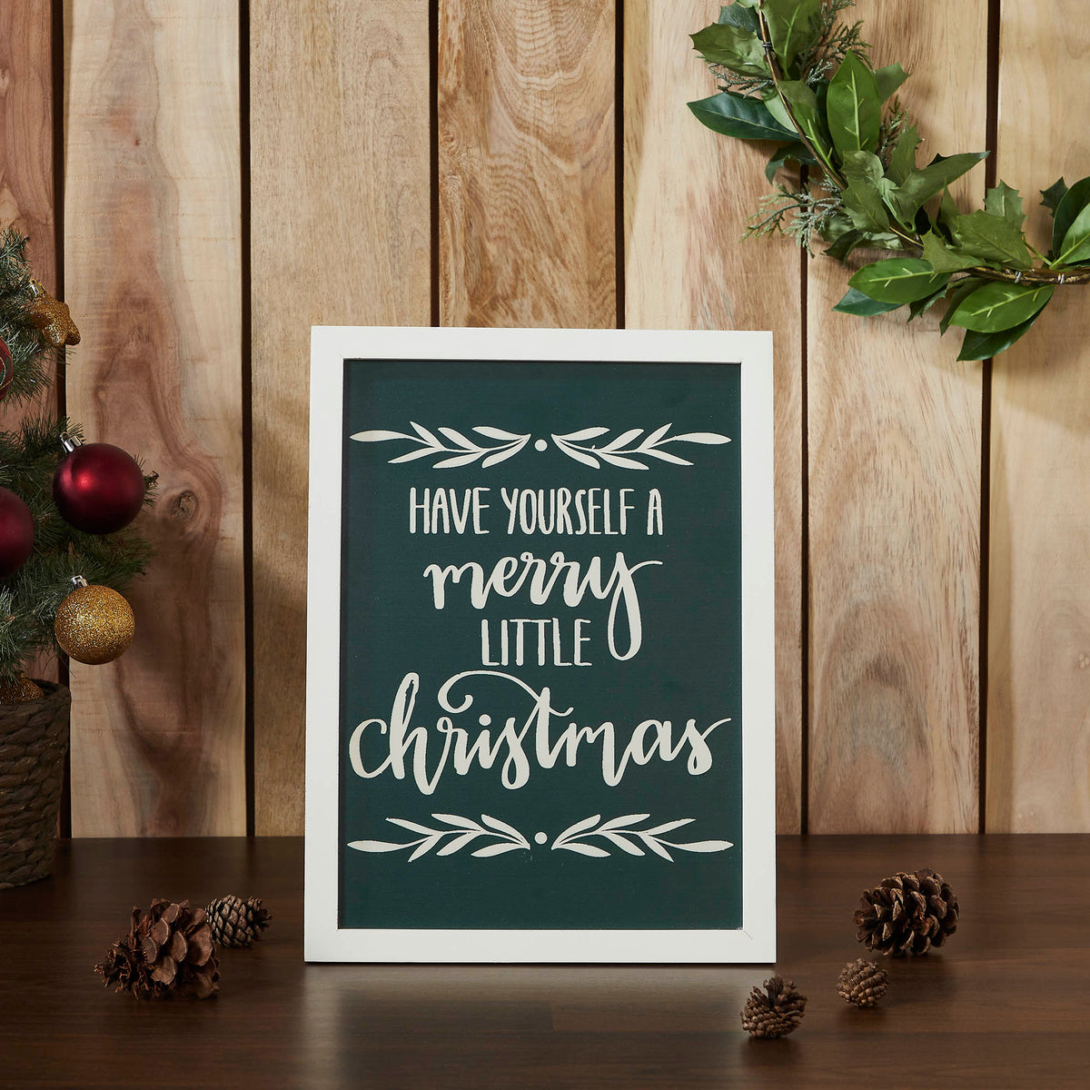 Have Yourself A Merry Little Christmas Green Wall Hanging Sign