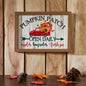 Farmhouse Shiplap Red Truck Pumpkin Patch Wall Sign 10x14 Autumn Harvest Home Decor