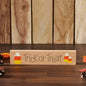 Halloween Trick or Treat Candy Corn MDF Wall Decor Sign Festive Fall Accent