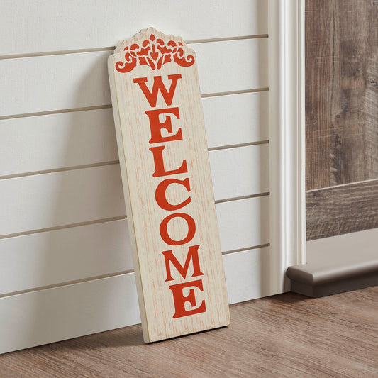 Welcome Harvest Fall Wall Sign 18x6 Inch Rustic MDF Home Decor Plaque Autumn Entryway Wall Art
