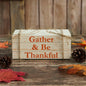 Gather & Be Thankful Faux Book Stack Farmhouse Rustic Decorative Home Accent for Fall & Thanksgiving Tabletop Shelf Decor 2.5x6x4 Inches