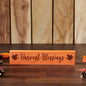 Harvest Blessings Autumn Fall Leaves MDF Wood Sign Rustic Home Wall Decor Thanksgiving Seasonal Plaque 2.75x13 Inch