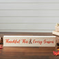 Thankful Gratitude MDF Wall Sign Cream Finish Home Decor Plaque Inspirational 3x15 Inch