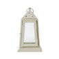 Metal Lantern Antique White Tealight Holder 9x5x5
