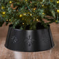 Snowflake Christmas Tree Collar Metal Charcoal 8x20x20