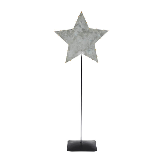 Decorative Galvanized Metal Star With Base 16x6x3