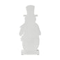 Snowman With Welcome Sign Carved Wooden Figurine 16x7x2.25