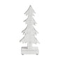 Christmas Evergreens White Wooden Figurine 12.75x5.5x2
