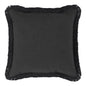 3 Christmas Trees Black Woven Pillow 12x12