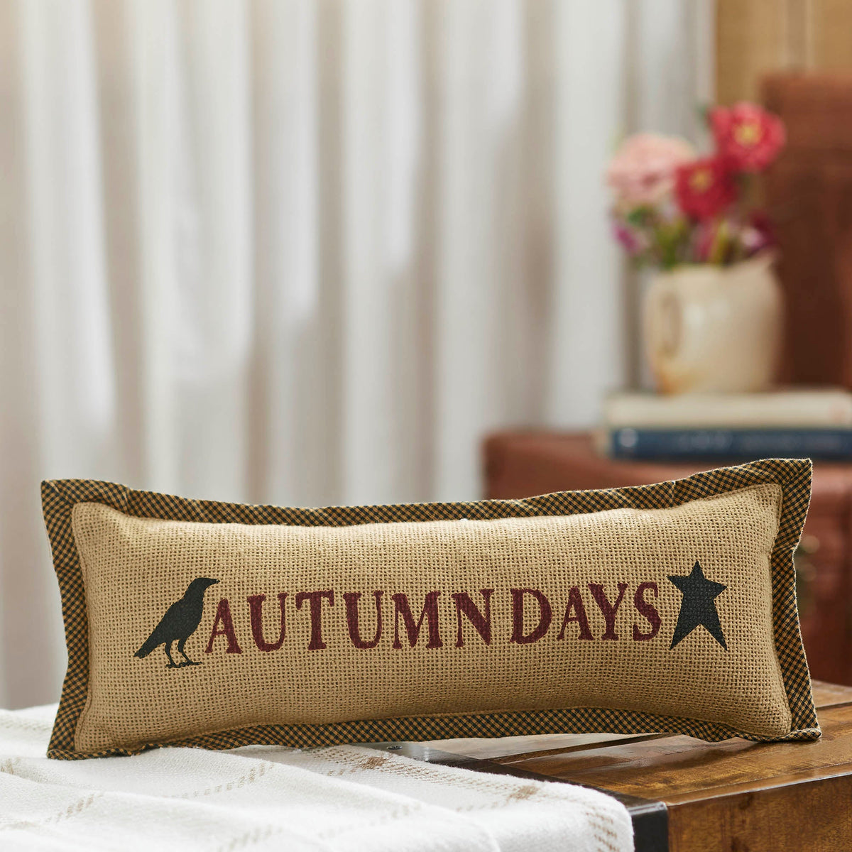 Raven Harvest Autumn Days Fall Seasonal Lumbar Decorative Accent Pillow Inch
