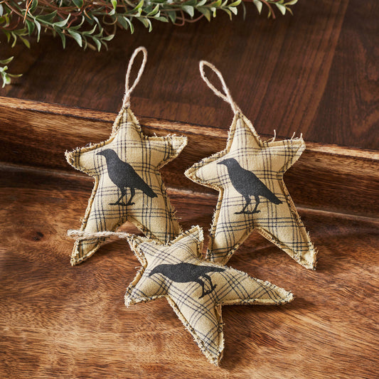 Raven Harvest Primitive Star Bowl Filler Set of 3 (4x3in) Rustic Farmhouse Country Home Decor Accents