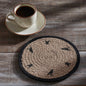 Raven Harvest Stencil Trivet 8Inch Round Heat Resistant Kitchen Countertop & Table Protector Rustic Farmhouse Home Decor